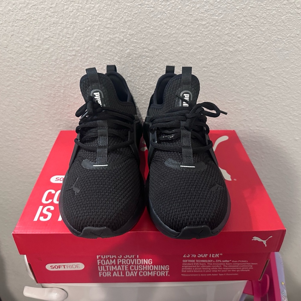 Puma Black SoftRide Comfort Sneakers